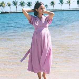 Hatch Maternity Carolina Dress in Iris in Size 1 FLAW